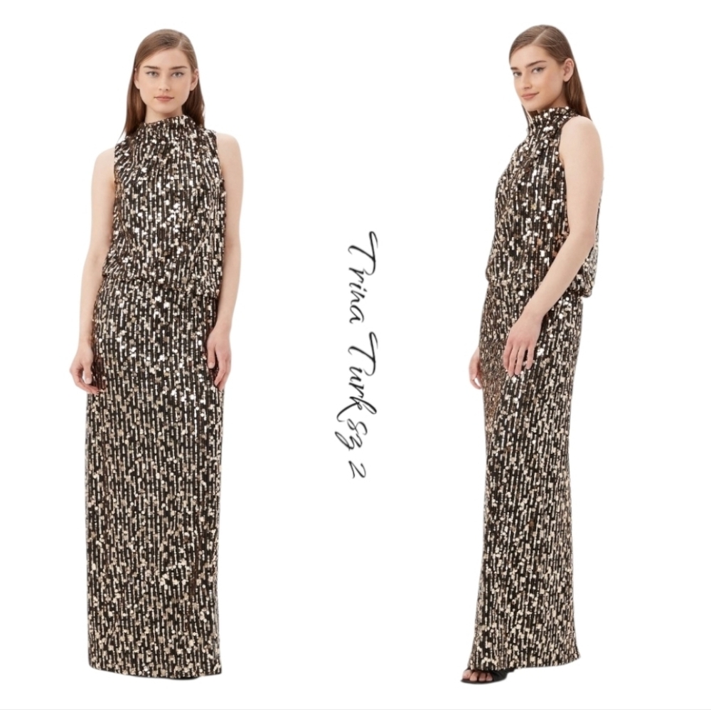 NWT Trina Turk Cocktail Sequin Dress sz 2